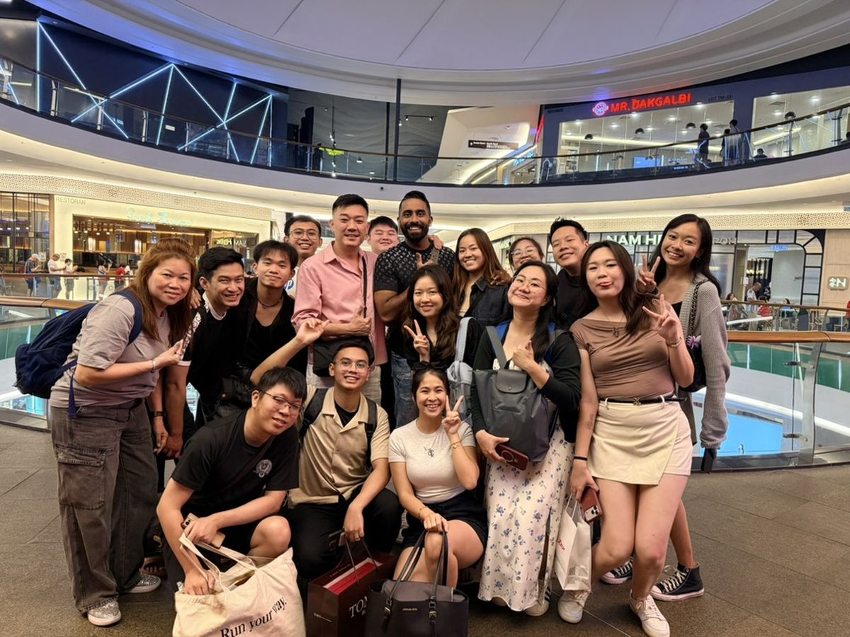 DC Marketing teammates out together at a shopping mall